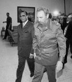 MIn. Farrakhan with President Fidel Castro
